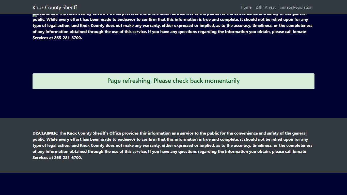 Knox County Tennessee - Sheriff - 24 Hour Arrests